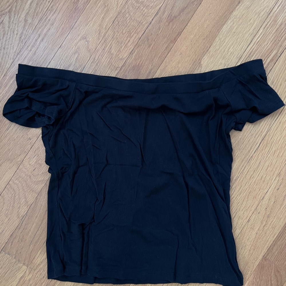 Black Off-Shoulder crop top